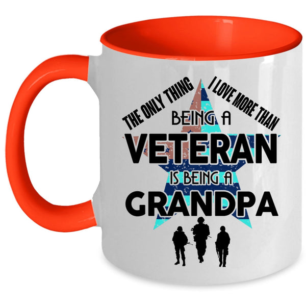 Being A Grandpa Coffee Mug, I Love Being A Veteran Accent Mug