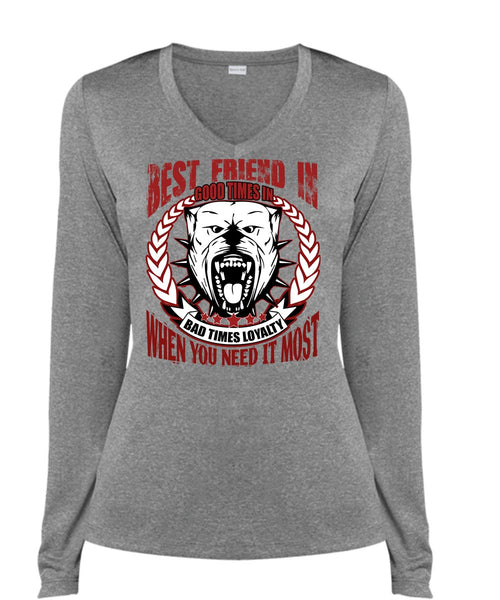 Best Friend In Good Times T Shirt, I Love Pit Bull T Shirt