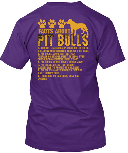 Facts About Pit Bulls T Shirt, There Are No Bad Dogs T Shirt