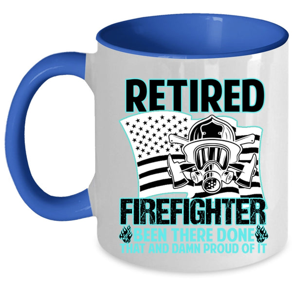 Cool Gift For Grandpas Coffee Mug, Retired Firefighter Accent Mug