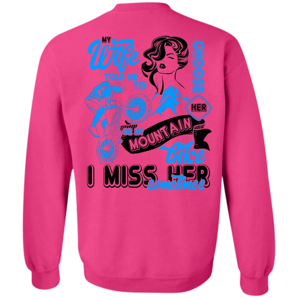 I Love Biker T Shirt, My Wife Told Me To Choose Her Sweatshirt