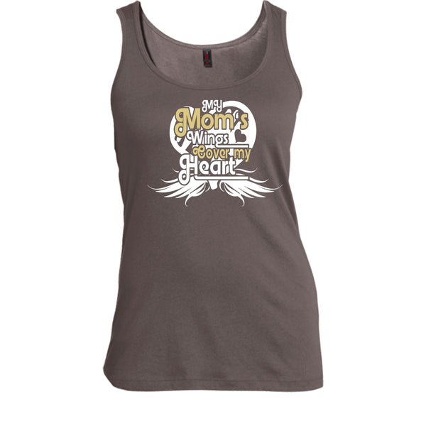 My Mom's Wings T Shirt, Mom's Wings Cover My Heart Tank Top