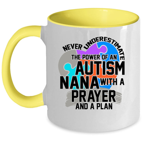 A Prayer And A Plan Coffee Mug, The Power Of An Autism Nana Accent Mug