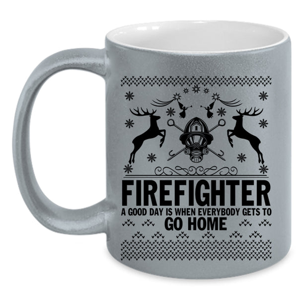 Christmas Gift For Fireman Coffee Mug, Firefighter Accent Mug