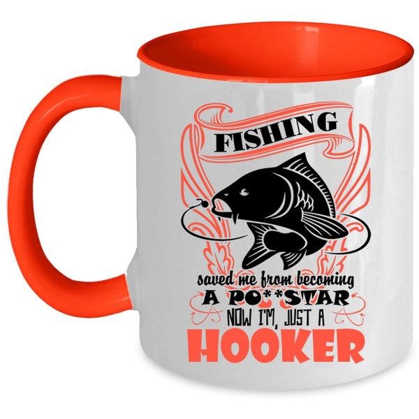 Cute Gift For Fisher Coffee Mug, Fishing Accent Mug