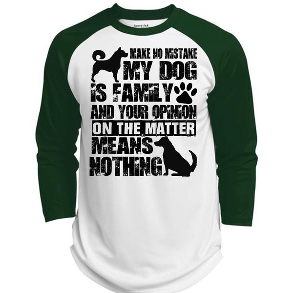 Make No Mistake My Dog Is Family T Shirt, I Love My Dog T Shirt, Awesome T-Shirts  (Polyester Game Baseball Jersey)