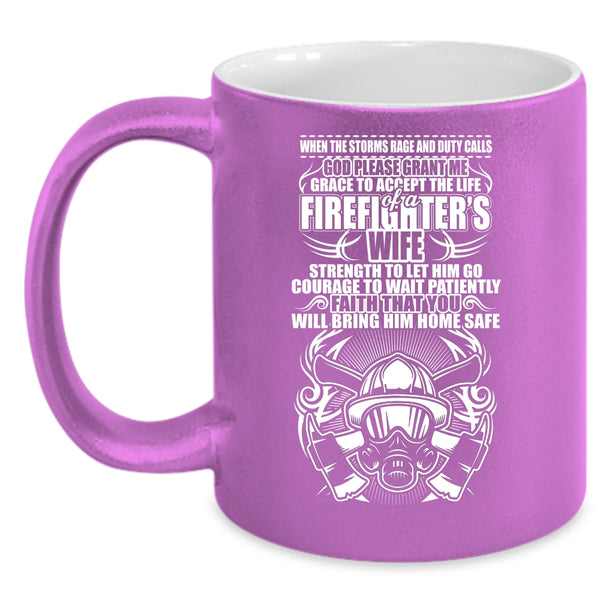 Firefighter's Wife Coffee Mug, Funny Gift For My Wife Coffee Cup