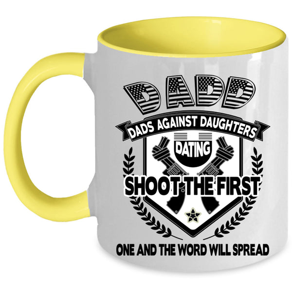 Awesome Dad Coffee Mug, Dads Against Daughters Dating Accent Mug