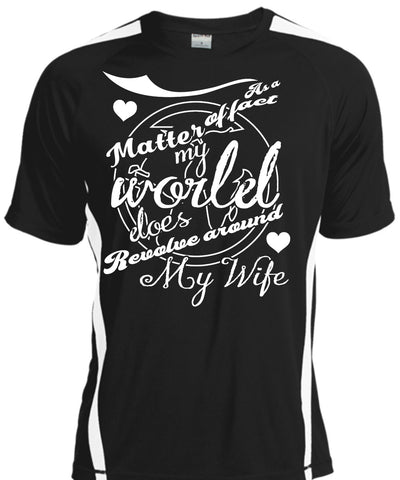 A black t-shirt with the shopify logo