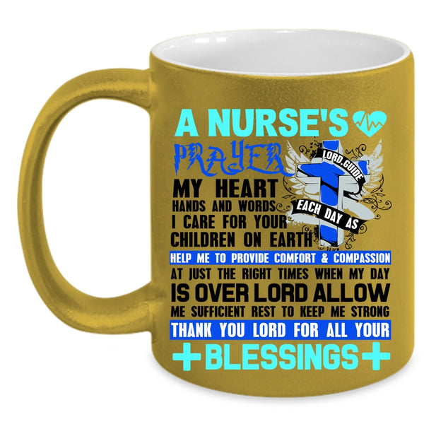 Best Gift For Nurses Coffee Mug, A Nurse's Prayer Accent Mug