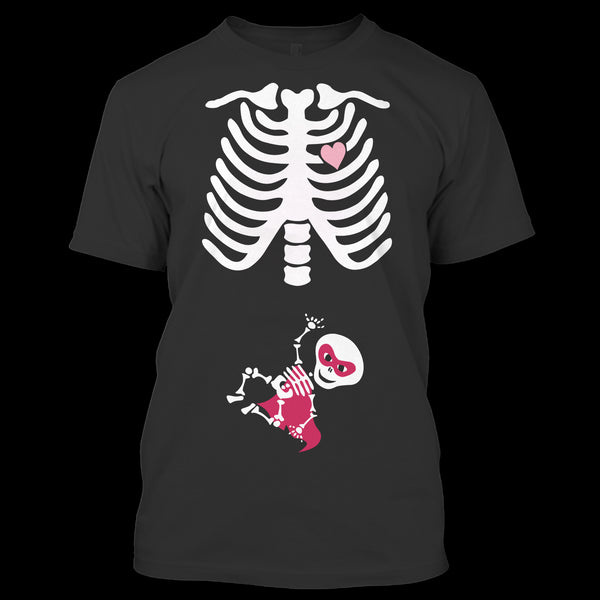 A black t-shirt with the shopify logo