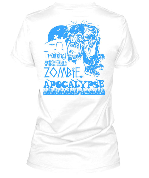 Training For The Zombie Apocalypse T Shirt, Wait For Halloween T Shirt