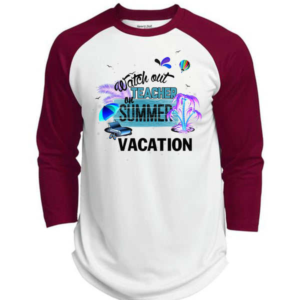 Watch Out Teacher On Summer Vacation T Shirt, I Love Teacher T Shirt, Awesome T-Shirts  (Polyester Game Baseball Jersey)