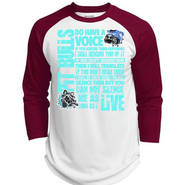 Pit Bulls Do Have A Voice T Shirt, My Favorite T Shirt, Awesome T-Shirts  (Polyester Game Baseball Jersey)