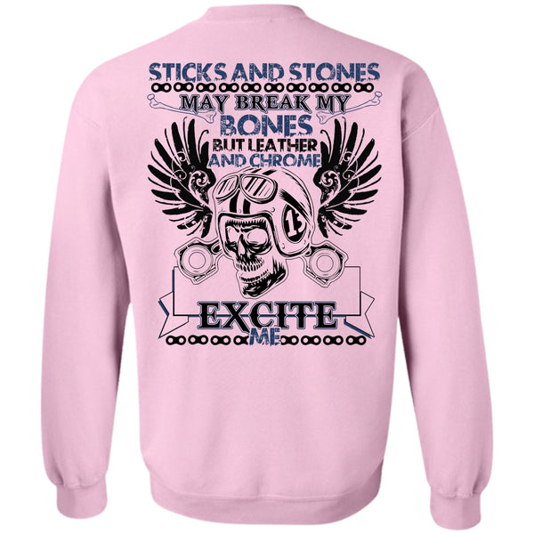 I Love Biker T Shirt, Sticks And Stones Sweatshirt