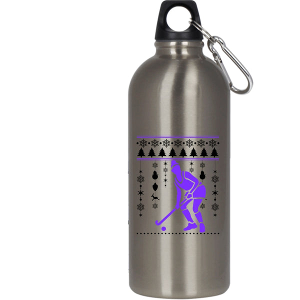 I Love Hockey 20 oz Stainless Steel Bottle,Merry Little Christmas Outdoor Sports Water Bottle