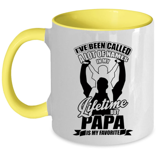 Awesome Papa Coffee Mug, Papa Is My Favorite Names Accent Mug