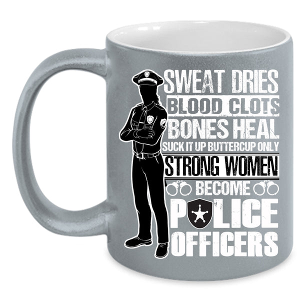 Only Strong Men Become Police Officers Coffee Mug, Awesome Husband Coffee Cup