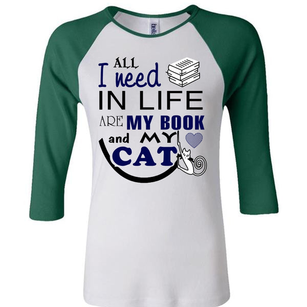 All I Need In Life Are My Book And My Cat T Shirt, I Love Cat T Shirt, Cool Pets T Shirt