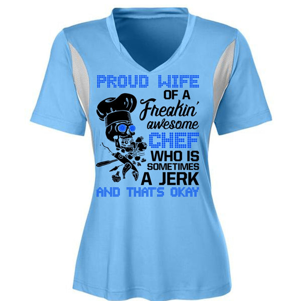 Proud Wife Of A Freaking Awesome Chef T Shirt, I Love Cooking T Shirt, Awesome T-Shirts