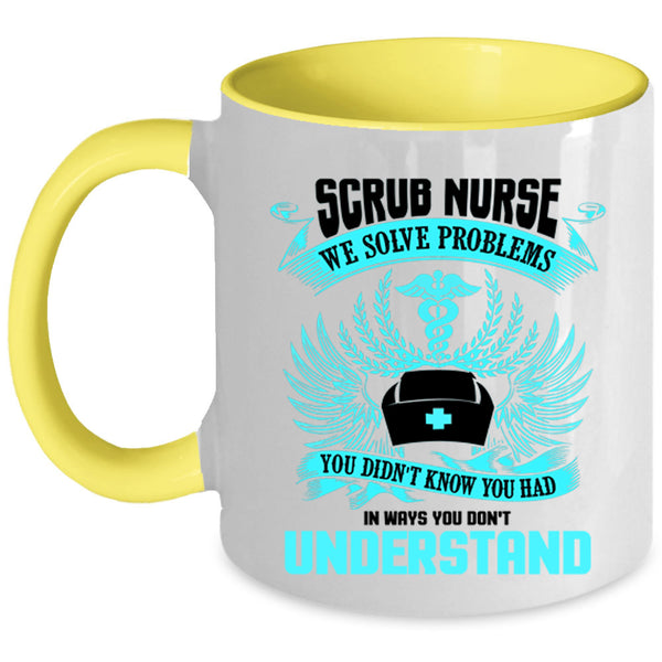 Cute Gift For Nurses Coffee Mug, Scrub Nurse Accent Mug