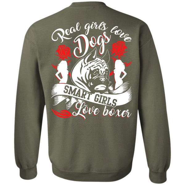 Smart Girls Love Boxer T Shirt, I Love Dog Sweatshirt