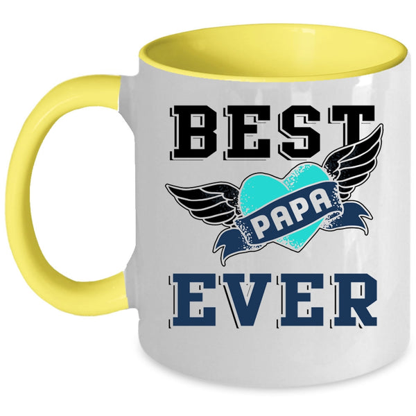 Awesome Gift For Papa Coffee Mug, Best Papa Ever Accent Mug
