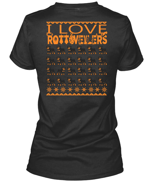 I Love Rottweilers T Shirt, This Girl Loves Christmas T Shirt