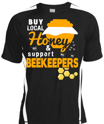 A black t-shirt with the shopify logo