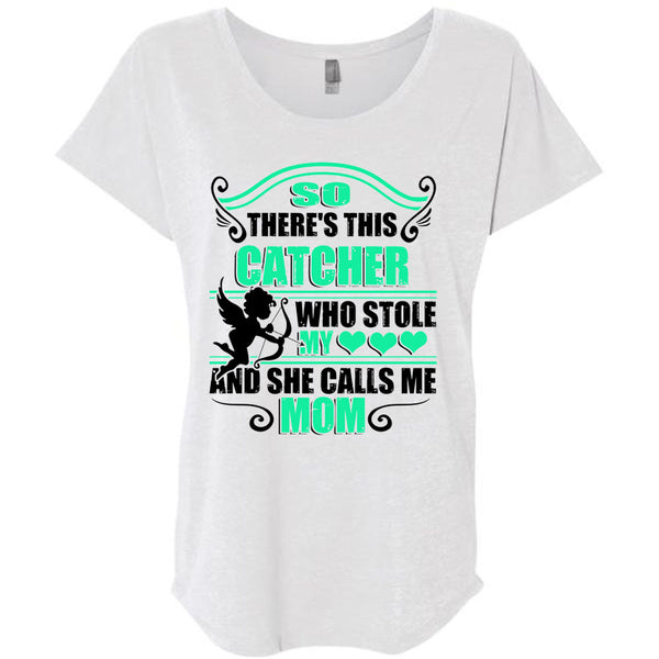 So There's This Catcher Who Stole My Heart T Shirt, Being A Mommy T Shirt, Awesome T-Shirts