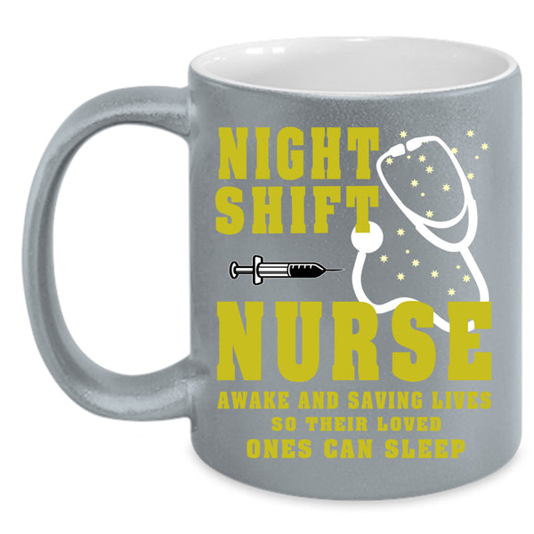 Night Shift Nurse Coffee Mug, Cute Nurses Coffee Cup
