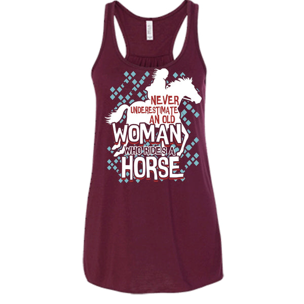 Never Underestimate T Shirt, An Old Man Who Rides A Horse T Shirt, Cool T Shirt