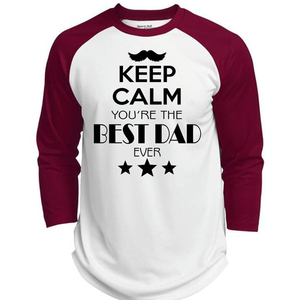 Keep Calm You're The Best Dad Ever T Shirt, Father's Day T Shirt  (Polyester Game Baseball Jersey)