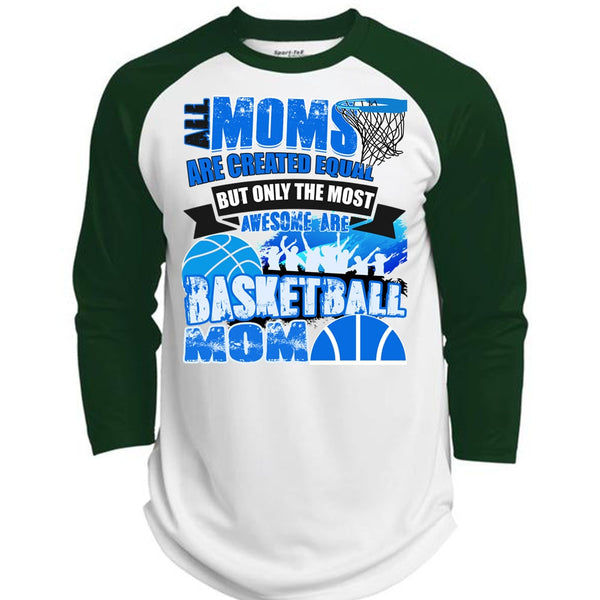 All Moms Are Created Equal T Shirt, I Love Basketball T Shirt, Awesome T-Shirts  (Polyester Game Baseball Jersey)