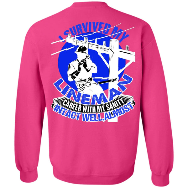 Being A Lineman T Shirt, I Survived My Lineman Sweatshirt