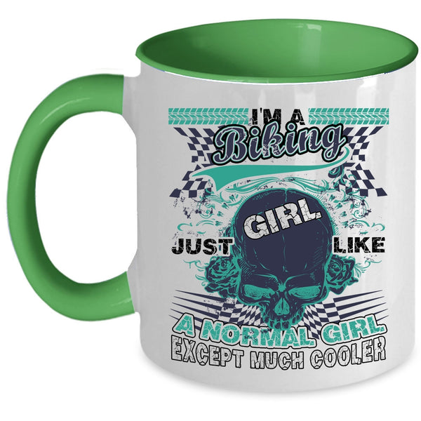 Like A Normal Girl Except Much Cooler Coffee Mug, I'm A Biking Girl Accent Mug