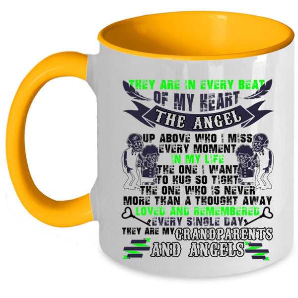 My Family Coffee Mug, They Are My Grandparents And Angels Accent Mug