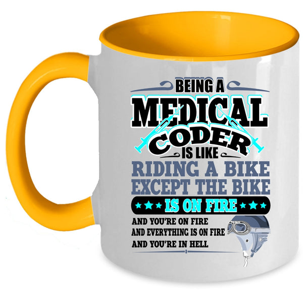 Awesome Medical Coder Coffee Mug, Being A Medical Coder Accent Mug