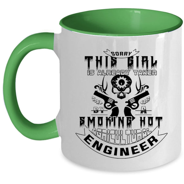 Gift For My Wife Coffee Mug, Taken By A Hot Agricultural Engineer Accent Mug