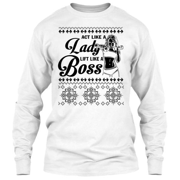 Act Like A Lady T Shirt, Lady Merry Christmas T Shirt