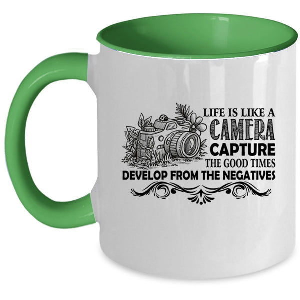 Best Gift For Photographers Coffee Mug, Life Is Life A Camera Accent Mug