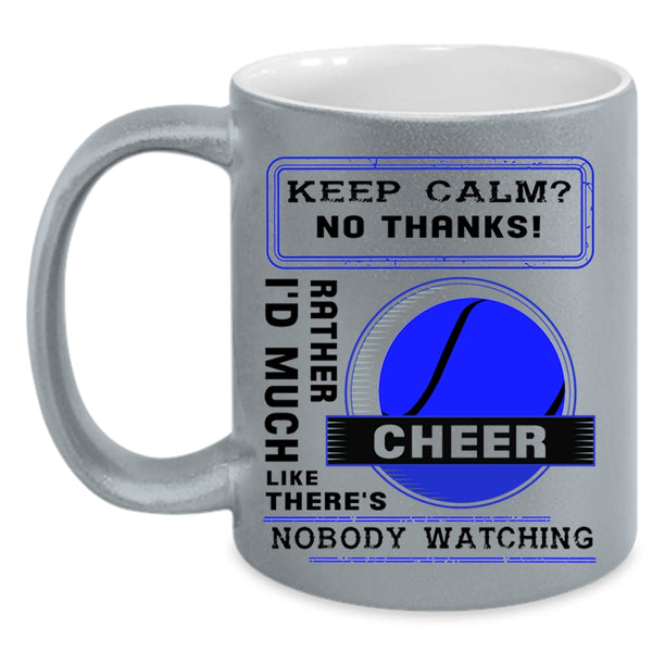 Cool Softball Coffee Mug, I'd Much Rather Cheer Accent Mug