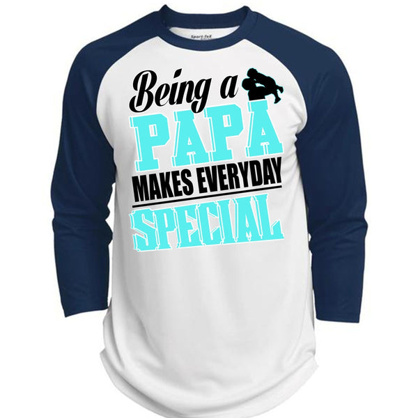 Being A Papa Makes Everyday Special T Shirt, I Love Dad T Shirt, Awesome T-Shirts  (Polyester Game Baseball Jersey)