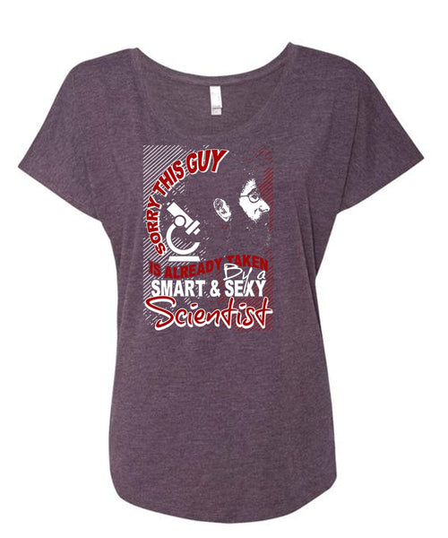 Smart Scientist T Shirt, Being A Scientist T Shirt, Cool Shirt (Ladies' Triblend Dolman Sleeve)