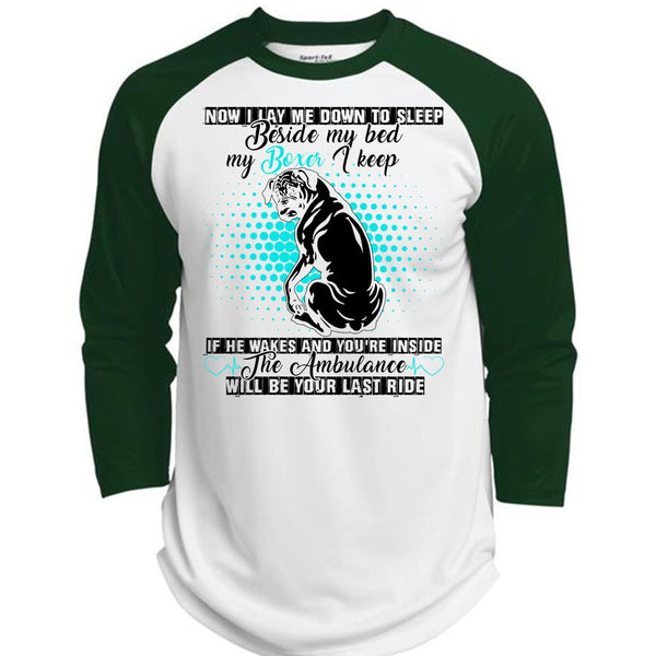 Sleep Beside My Bed My Boxer T Shirt, I Love My Dog T Shirt, Awesome T-Shirts  (Polyester Game Baseball Jersey)