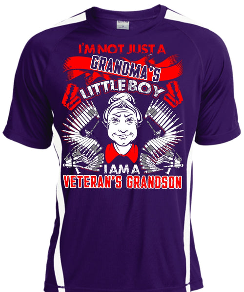 I Am A Veteran's Grandson T Shirt, Grandma's Little Boy T Shirt, Cool Shirt