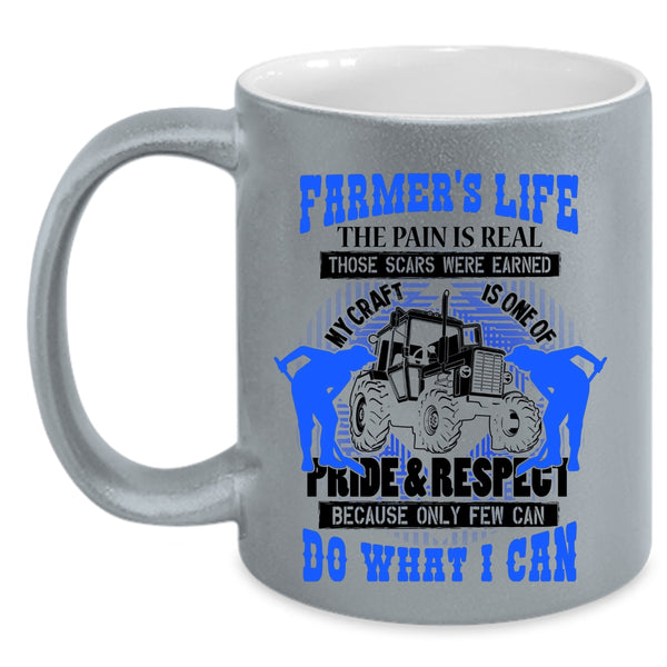 Best Gift For Farmer Coffee Mug, Farmer's Life Accent Mug