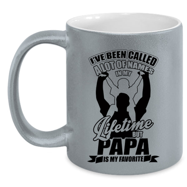 Awesome Papa Coffee Mug, Papa Is My Favorite Names Accent Mug