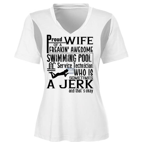 Proud Wife Of A Freaking Awesome Swimming T Shirt, I Love Swimmer T Shirt, Awesome T-Shirts