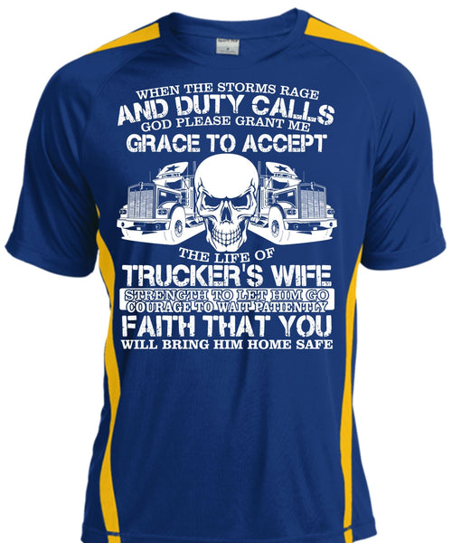 The Life Of Trucker's Wife T Shirt, Being A Trucker T Shirt, Cool Shirt